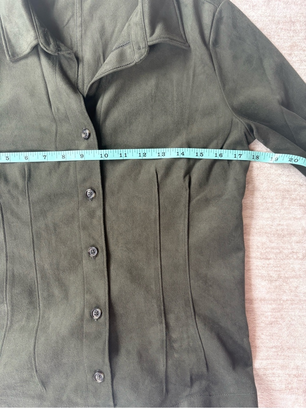 Banana Republic Green Button Down Shirt Size Small Soft Velvety - Picture 9 of 11